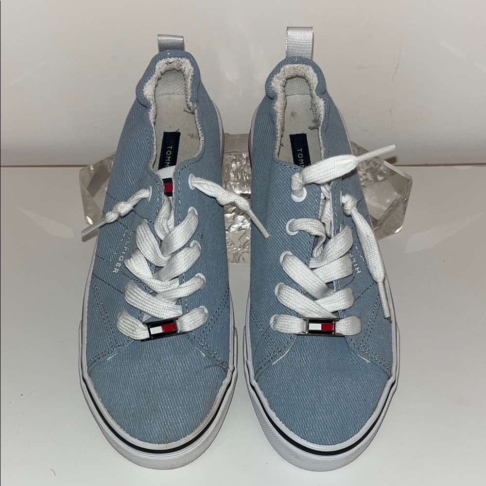 Tommy Hilfiger Light Blue Sneakers with White Laces